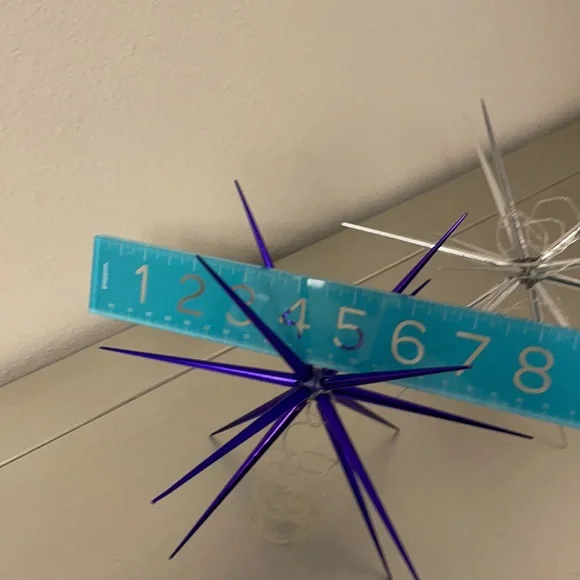 🛍️ 3 Purple 2 Silver Star Hanging Decorations - Picture 4 of 5